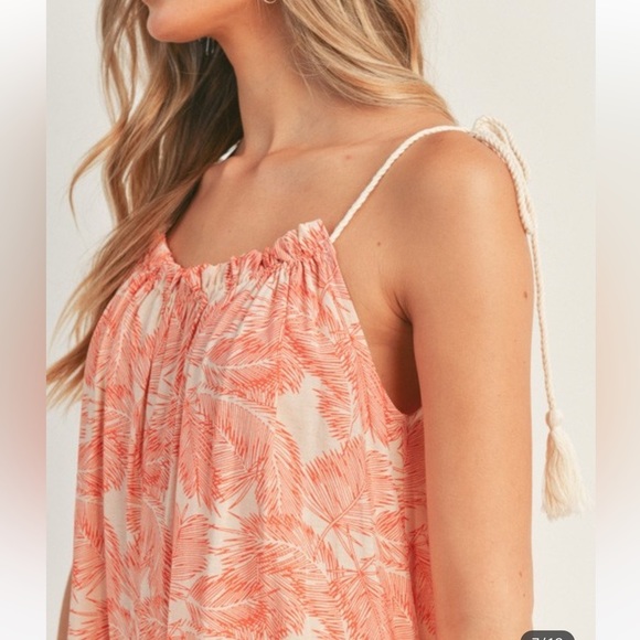 23 Woven leaf print jumpsuit - Picture 4 of 7